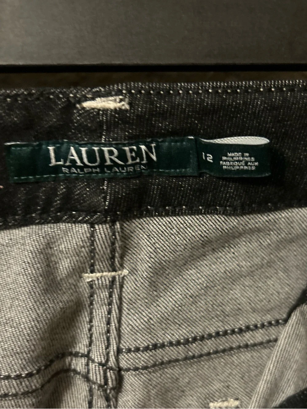 Ralph Lauren Black Skinny Men’s Jeans with Contrast Stitching